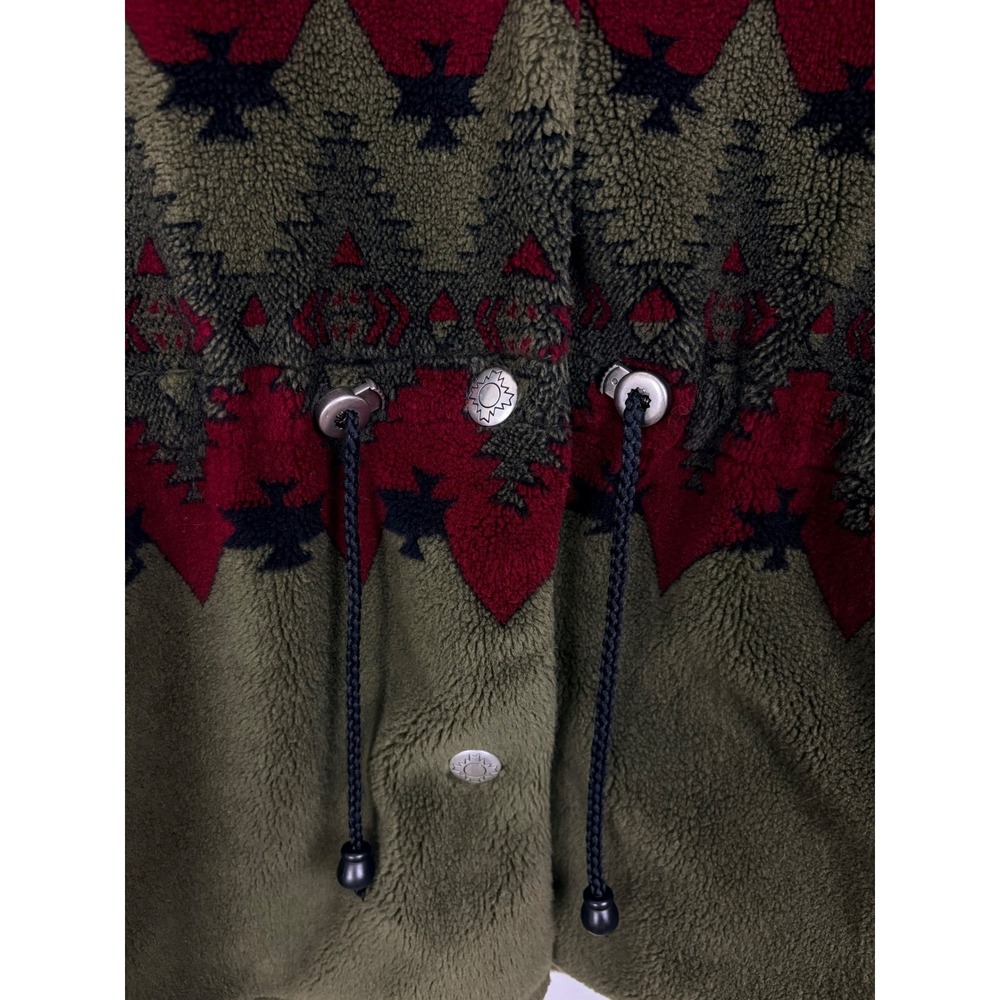 Cabela's Women Fleece Jacket Red Green Pine Tree Southwestern Cabin Outdoor L - Picture 5 of 9